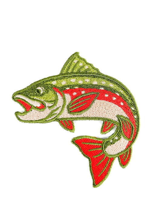 Brook Trout Patch – Embroidered Iron-On Fisherman Patch