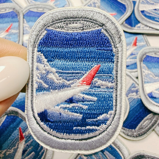 2" Window Seat - Embroidered Hat Patch: Embroidered Patch