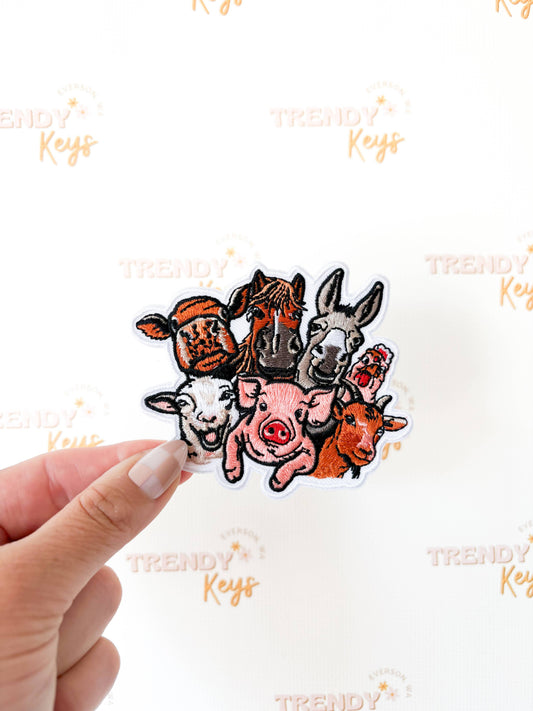 Funny Farm Animals Patch for Hats & More, TK Exclusive