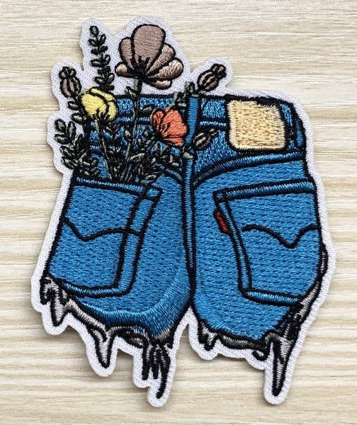 Denim Shorts Iron-On Patch: Single Patch