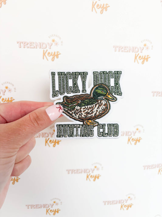 Lucky Duck Hunting Club Patch for Hats, Bags & More