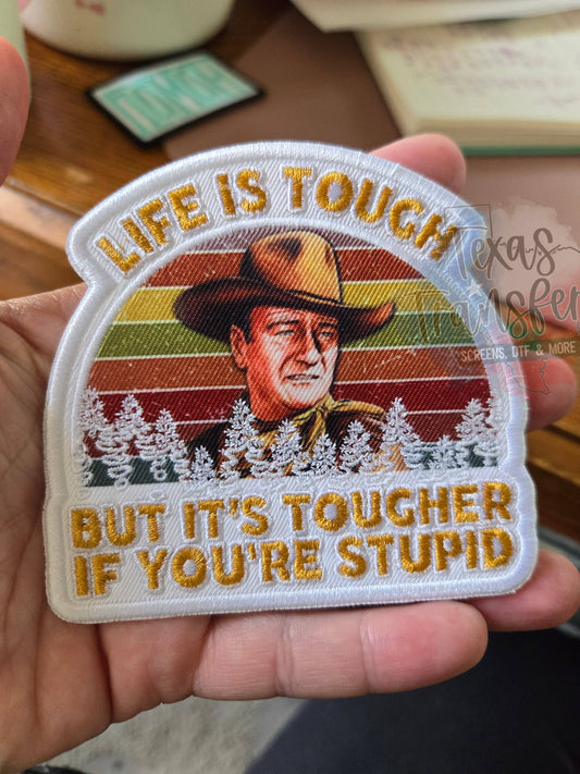 Life is Tough FC Embroidered Iron-On PATCH: Single Patch