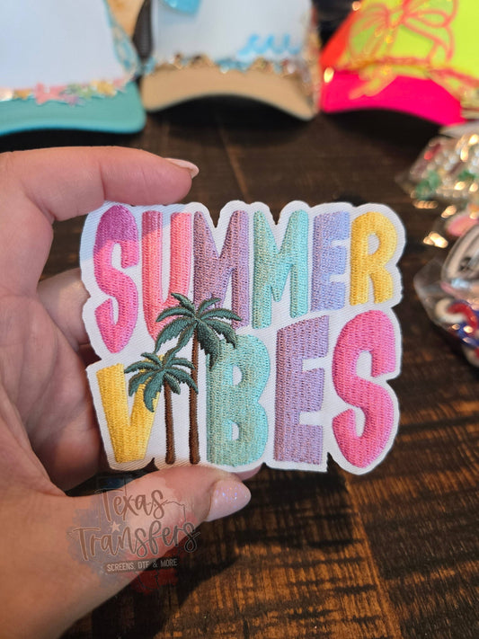 Summer Vibes Pastel Iron-On PATCH: Single Patch