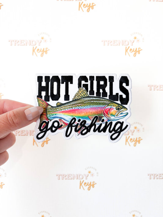 Hot Girls Go Fishing Patch for Hats & More, TK Exclusive