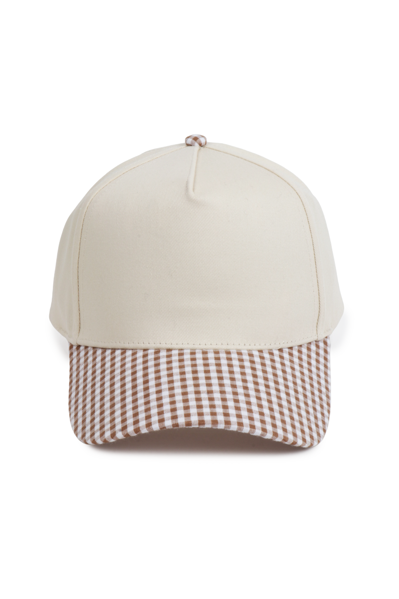 Two-Tone Gingham Trucker